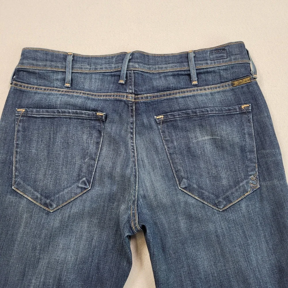 True Religion Mens Geno Slim Straight Jeans Dark Wash Denim Size 33 Made in USA